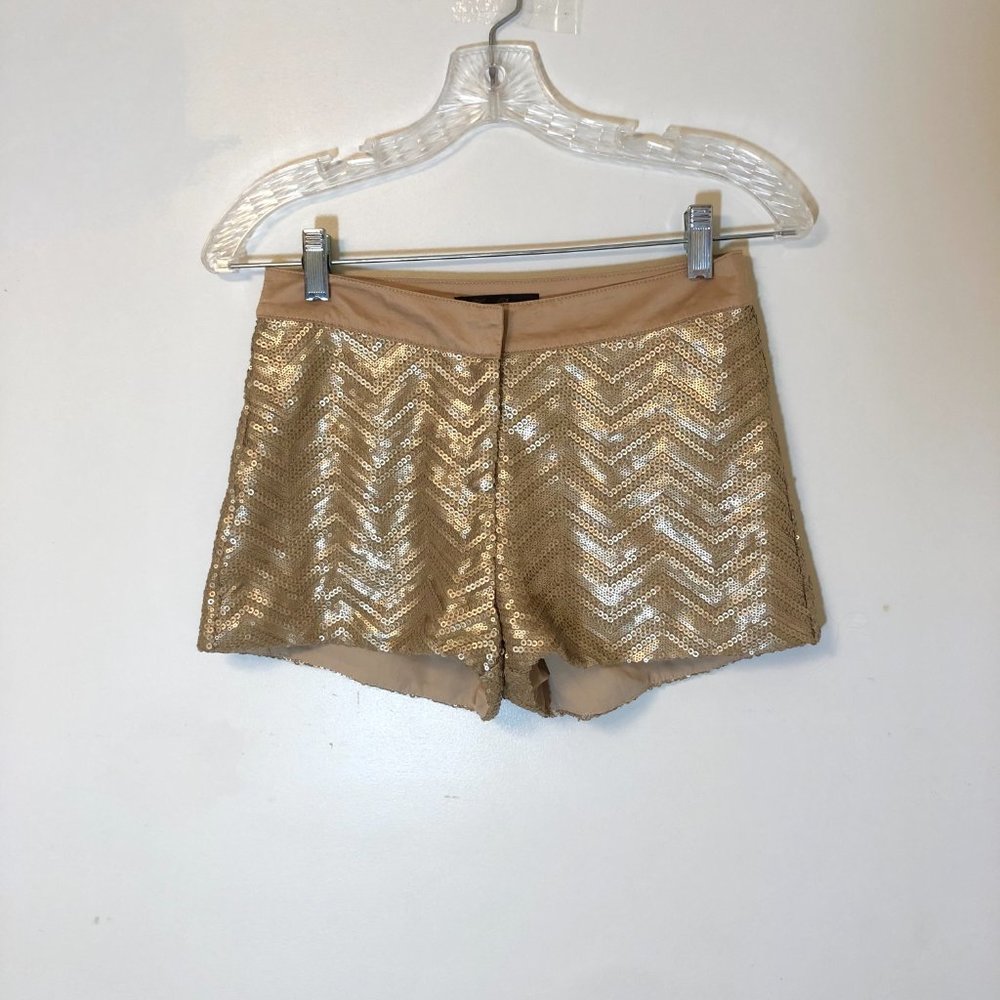 Gold sequined shorts